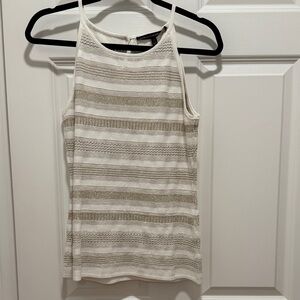 NWT White House Black Market Metallic Striped Sweater Tank
